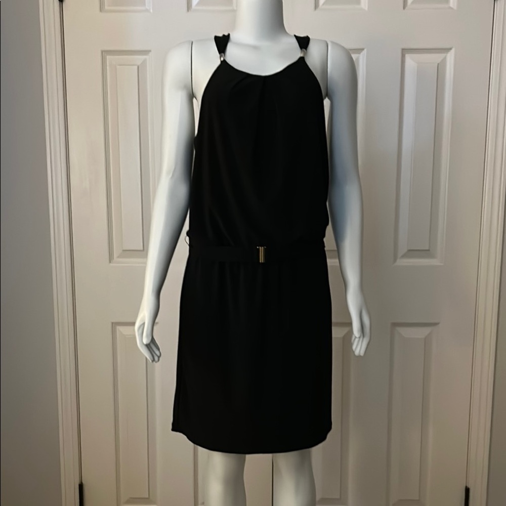 White House Black Market Black Sleeveless Dress “nwot” SZ: M